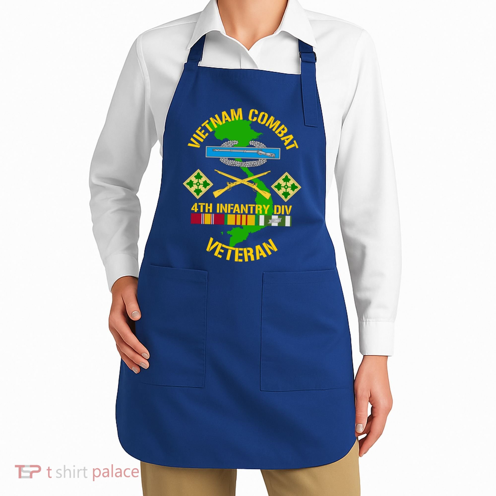 4th Infantry Division Gift Vietnam Combat Veteran Cool Gift Apron