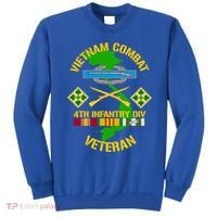 4th Infantry Division Gift Vietnam Combat Veteran Cool Gift Sweatshirt thumb 0