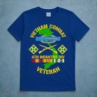 4th Infantry Division Gift Vietnam Combat Veteran Cool Gift T-Shirt thumb 5