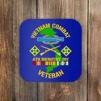 4th Infantry Division Gift Vietnam Combat Veteran Cool Gift Coaster thumb 0