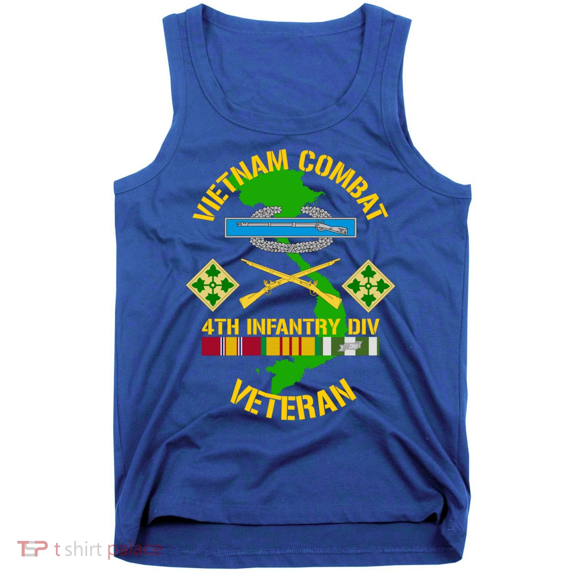 4th Infantry Division Gift Vietnam Combat Veteran Cool Gift Tank Top