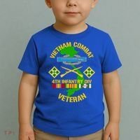 4th Infantry Division Gift Vietnam Combat Veteran Cool Gift Toddler T-Shirt thumb 2