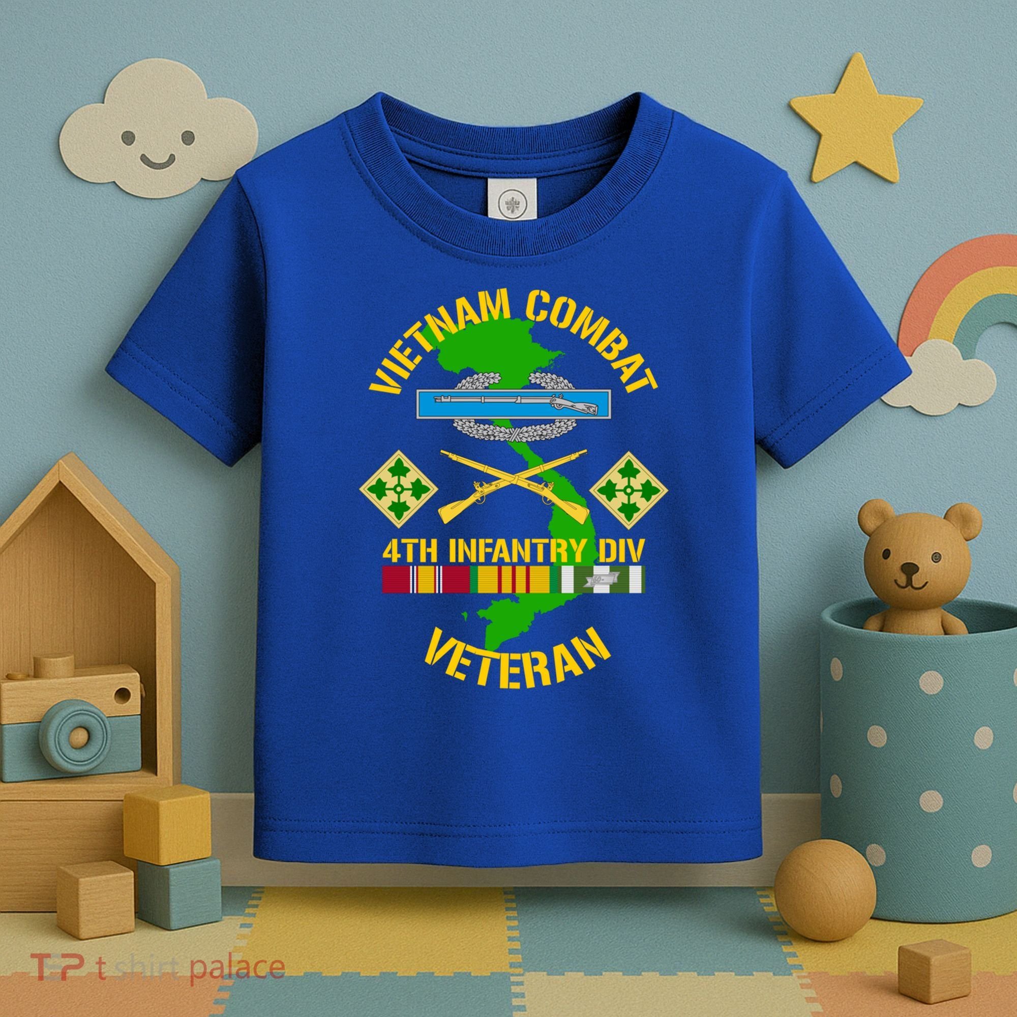 4th Infantry Division Gift Vietnam Combat Veteran Cool Gift Toddler T-Shirt