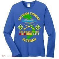 4th Infantry Division Gift Vietnam Combat Veteran Cool Gift Women's Long Sleeve Shirt thumb 0
