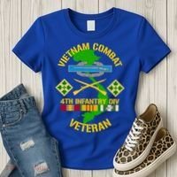 4th Infantry Division Gift Vietnam Combat Veteran Cool Gift Women's T-Shirt thumb 3