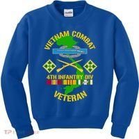 4th Infantry Division Gift Vietnam Combat Veteran Cool Gift Kids Sweatshirt thumb 0