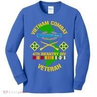 4th Infantry Division Gift Vietnam Combat Veteran Cool Gift Kids Long Sleeve Shirt thumb 0