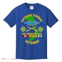 4th Infantry Division Gift Vietnam Combat Veteran Cool Gift Kids T-Shirt thumb 0
