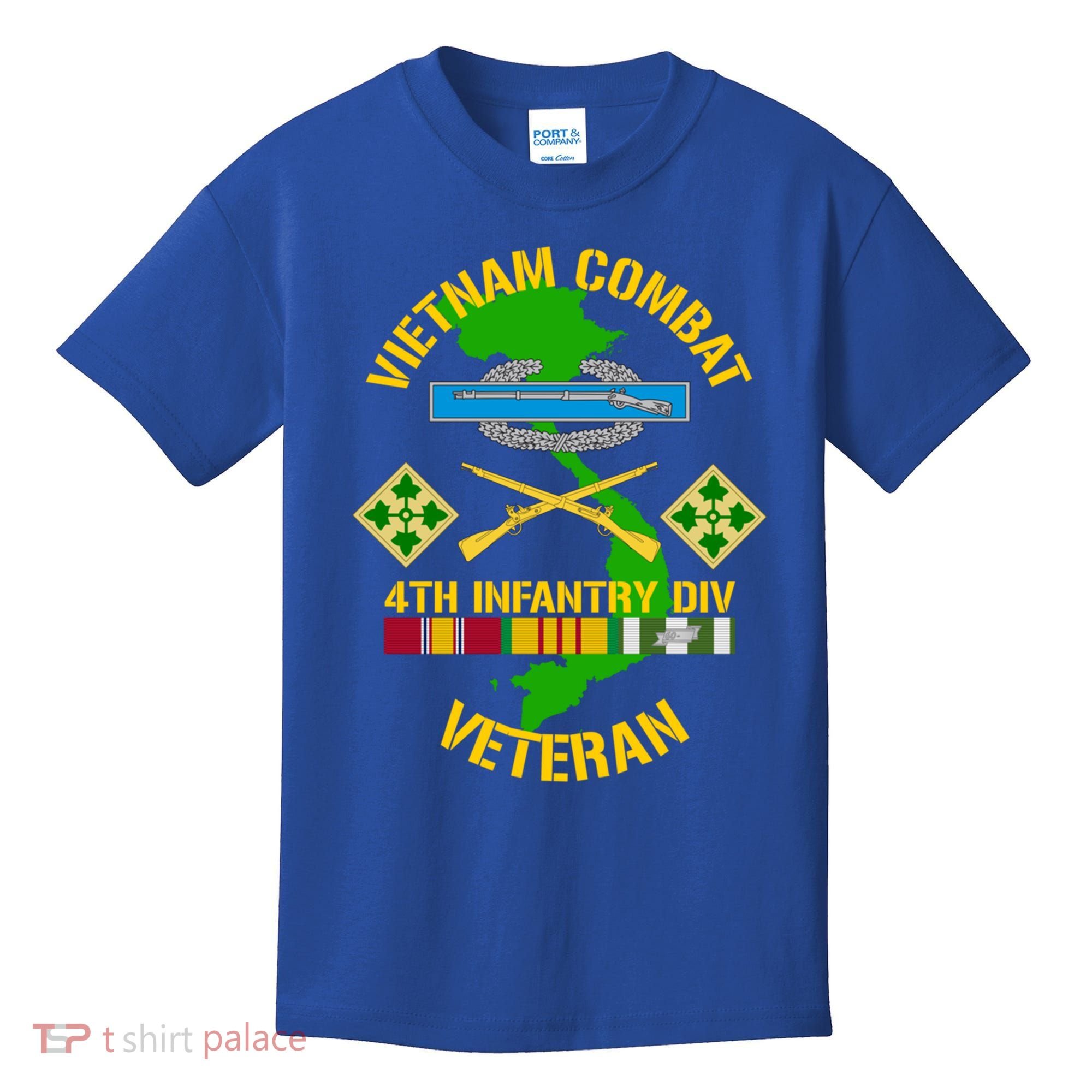 4th Infantry Division Gift Vietnam Combat Veteran Cool Gift Kids T-Shirt