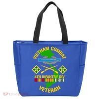 4th Infantry Division Gift Vietnam Combat Veteran Cool Gift Tote Bag thumb 0