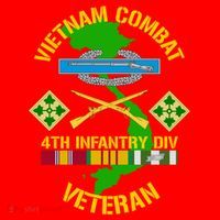 4th Infantry Division Gift Vietnam Combat Veteran Cool Gift Santa Hat thumb 1
