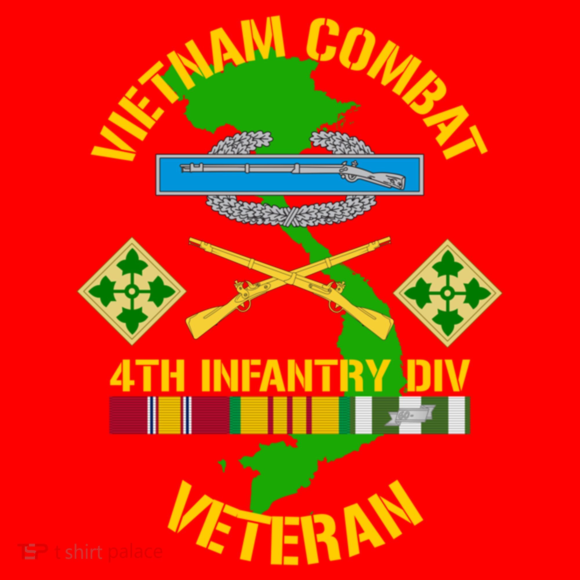 4th Infantry Division Gift Vietnam Combat Veteran Cool Gift Santa Hat