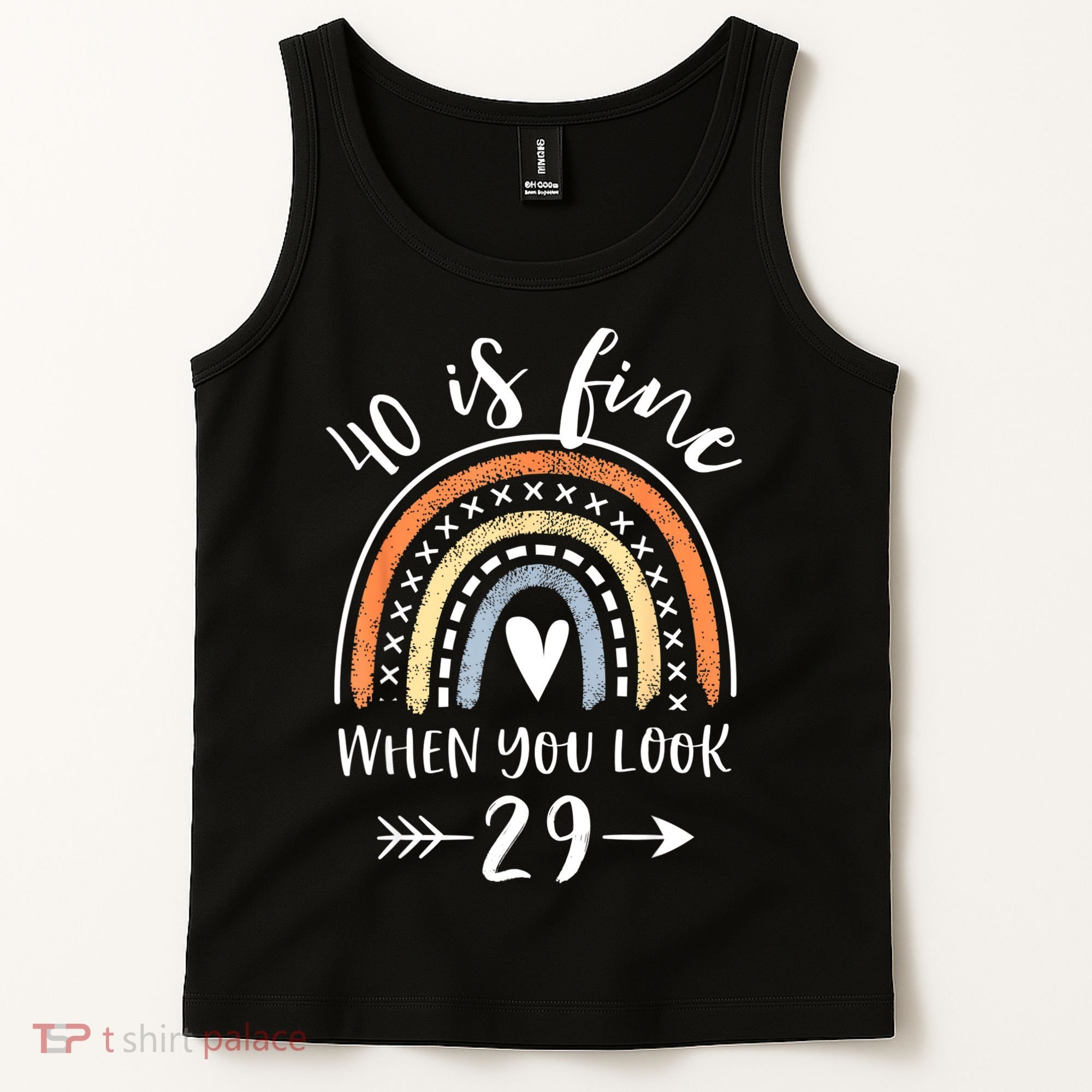 40 Is Fine When You Look 29 40 Year Old Gifts Birthday Tank Top