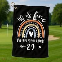 40 Is Fine When You Look 29 40 Year Old Gifts Birthday Golf Towel thumb 1