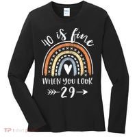 40 Is Fine When You Look 29 40 Year Old Gifts Birthday Women's Long Sleeve Shirt thumb 0