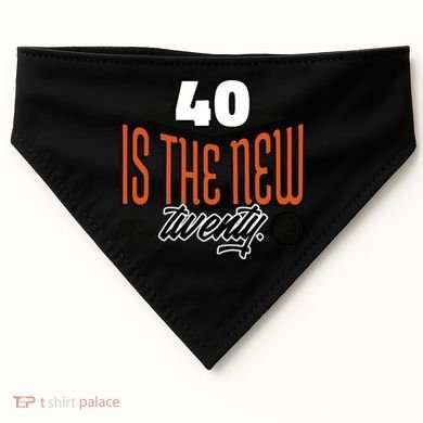 40 Is The New Twenty 40th Birthday Gift USA-Made Doggie Bandana