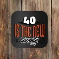 40 Is The New Twenty 40th Birthday Gift Coaster thumb 0
