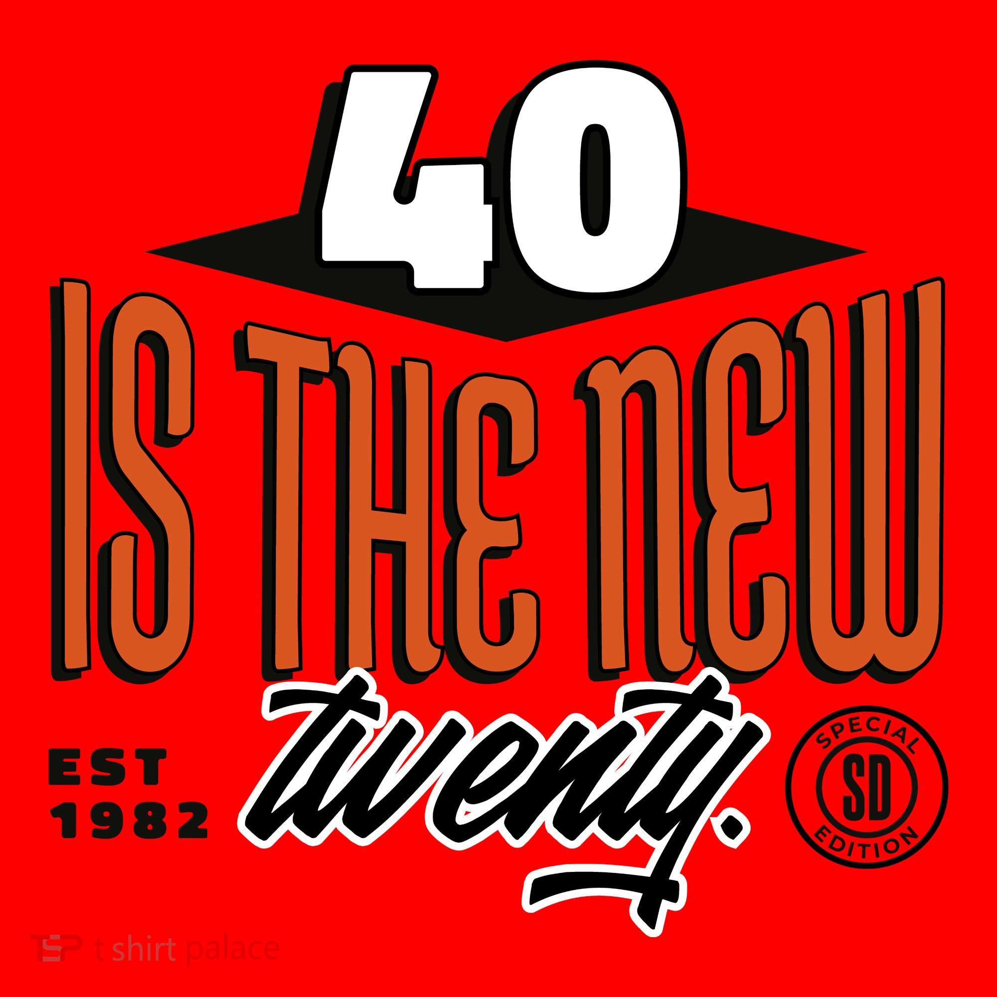 40 Is The New Twenty 40th Birthday Gift Santa Hat