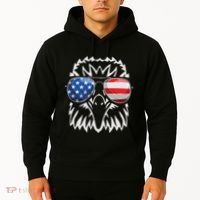 4th July American Eagle Flag Independence Day Hoodie thumb 2
