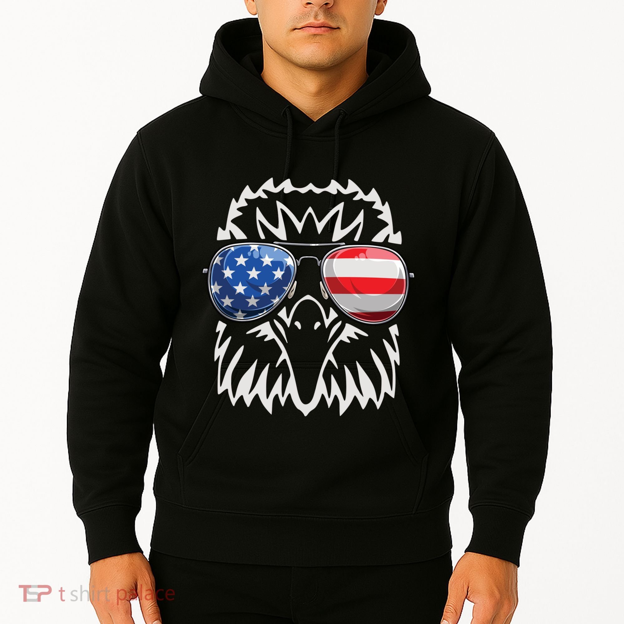 4th July American Eagle Flag Independence Day Hoodie