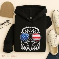 4th July American Eagle Flag Independence Day Hoodie thumb 4