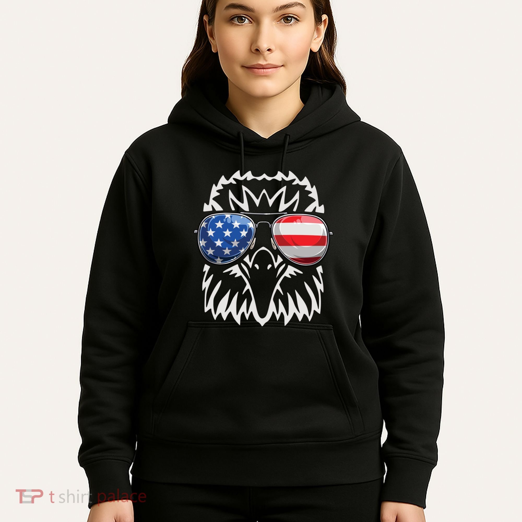 4th July American Eagle Flag Independence Day Hoodie