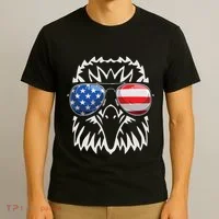 4th July American Eagle Flag Independence Day T-Shirt thumb 3