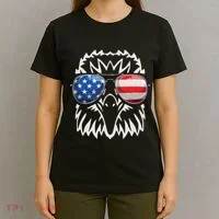 4th July American Eagle Flag Independence Day T-Shirt thumb 4
