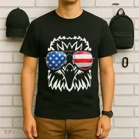4th July American Eagle Flag Independence Day T-Shirt thumb 6