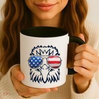 4th July American Eagle Flag Independence Day Coffee Mug thumb 3