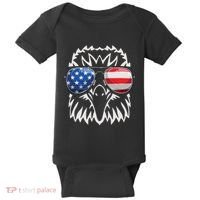 4th July American Eagle Flag Independence Day Baby Bodysuit thumb 0