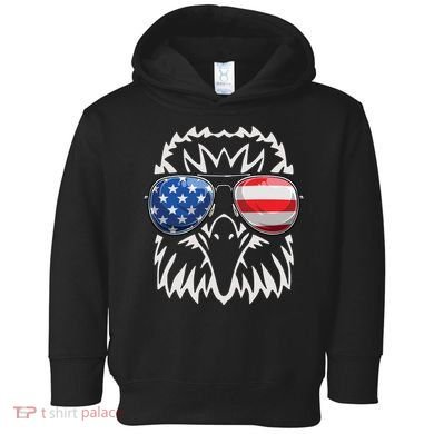 4th July American Eagle Flag Independence Day Toddler Hoodie