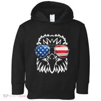 4th July American Eagle Flag Independence Day Toddler Hoodie thumb 0