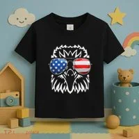 4th July American Eagle Flag Independence Day Toddler T-Shirt thumb 3