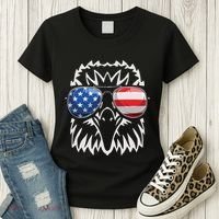 4th July American Eagle Flag Independence Day Women's T-Shirt thumb 3