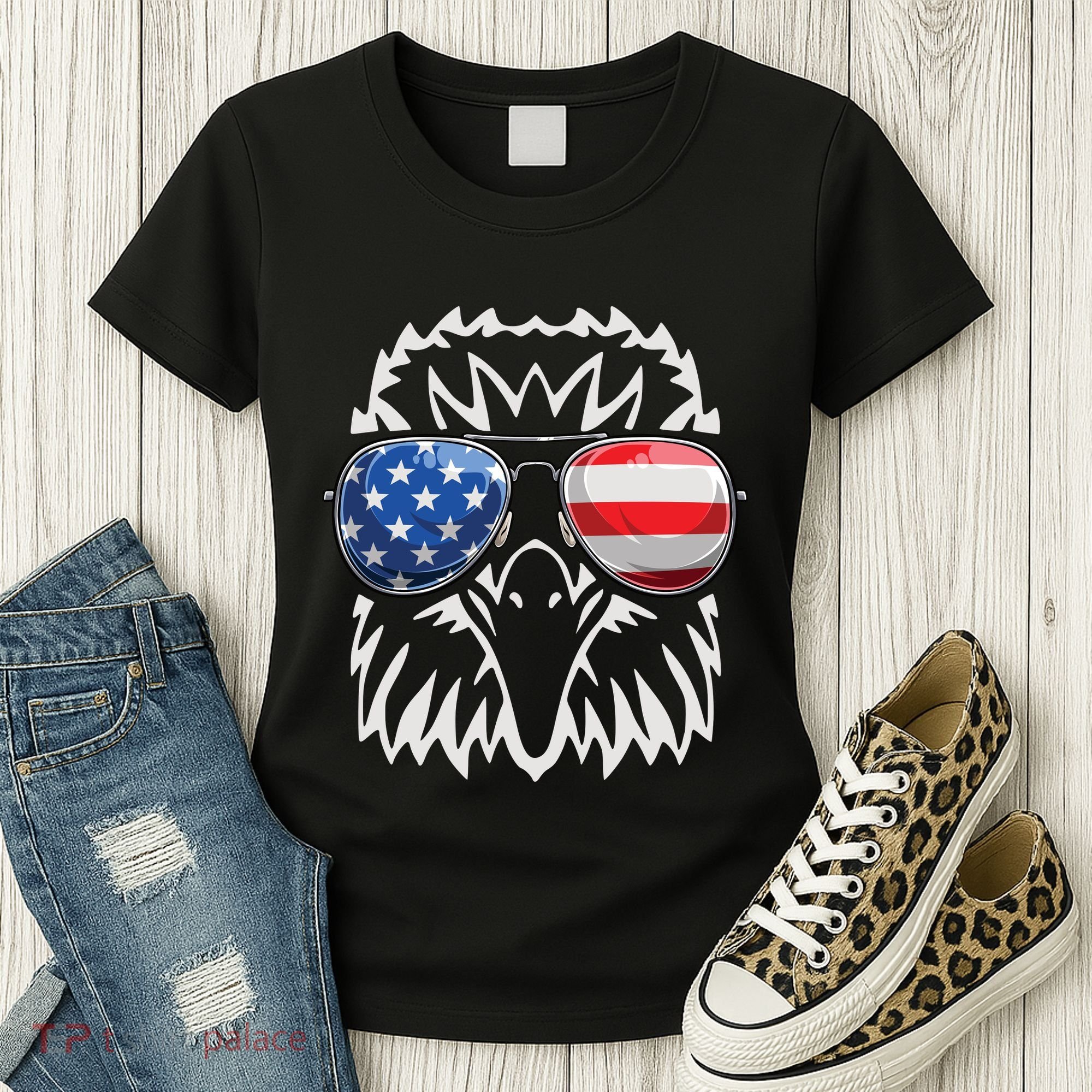 4th July American Eagle Flag Independence Day Women's T-Shirt