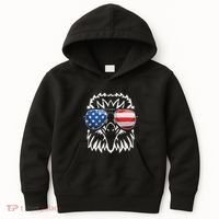4th July American Eagle Flag Independence Day Kids Hoodie thumb 0