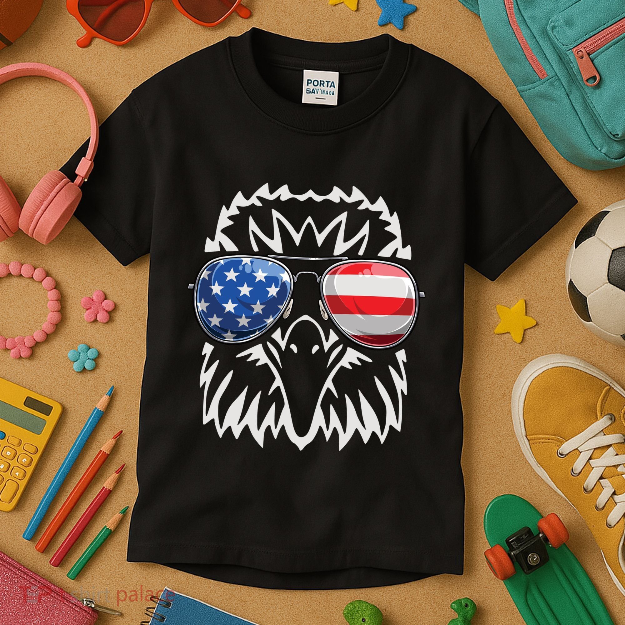 4th July American Eagle Flag Independence Day Kids T-Shirt