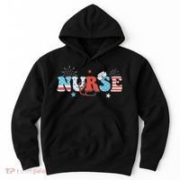 4th July Nurse American Nurse Independence Day Nurse Hoodie thumb 0