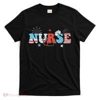 4th July Nurse American Nurse Independence Day Nurse T-Shirt thumb 0