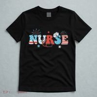 4th July Nurse American Nurse Independence Day Nurse T-Shirt thumb 5