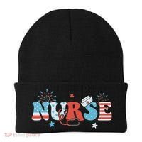 4th July Nurse American Nurse Independence Day Nurse Beanie thumb 0