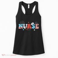 4th July Nurse American Nurse Independence Day Nurse Women's Tank Top thumb 0