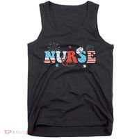 4th July Nurse American Nurse Independence Day Nurse Tank Top thumb 0