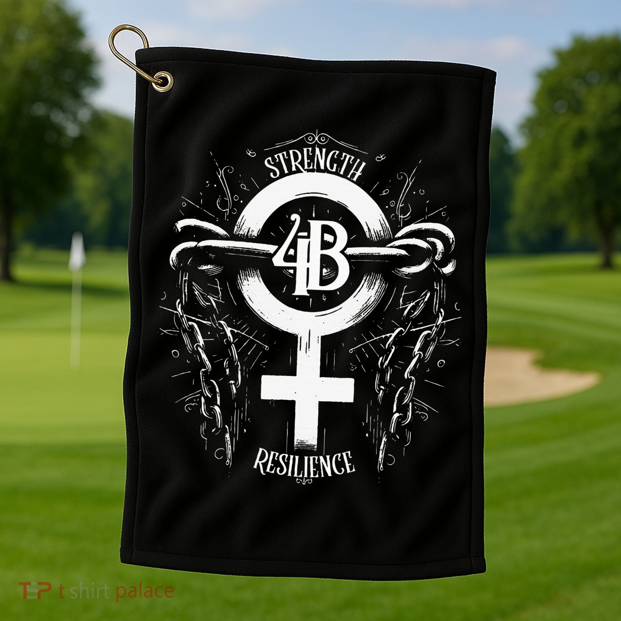 4b Movement Strength Resilience Unity Stand Together Golf Towel