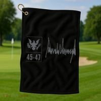 45-47 Number 45 Jersey 47th Anniversary 4th July Flag Grunge Golf Towel thumb 1