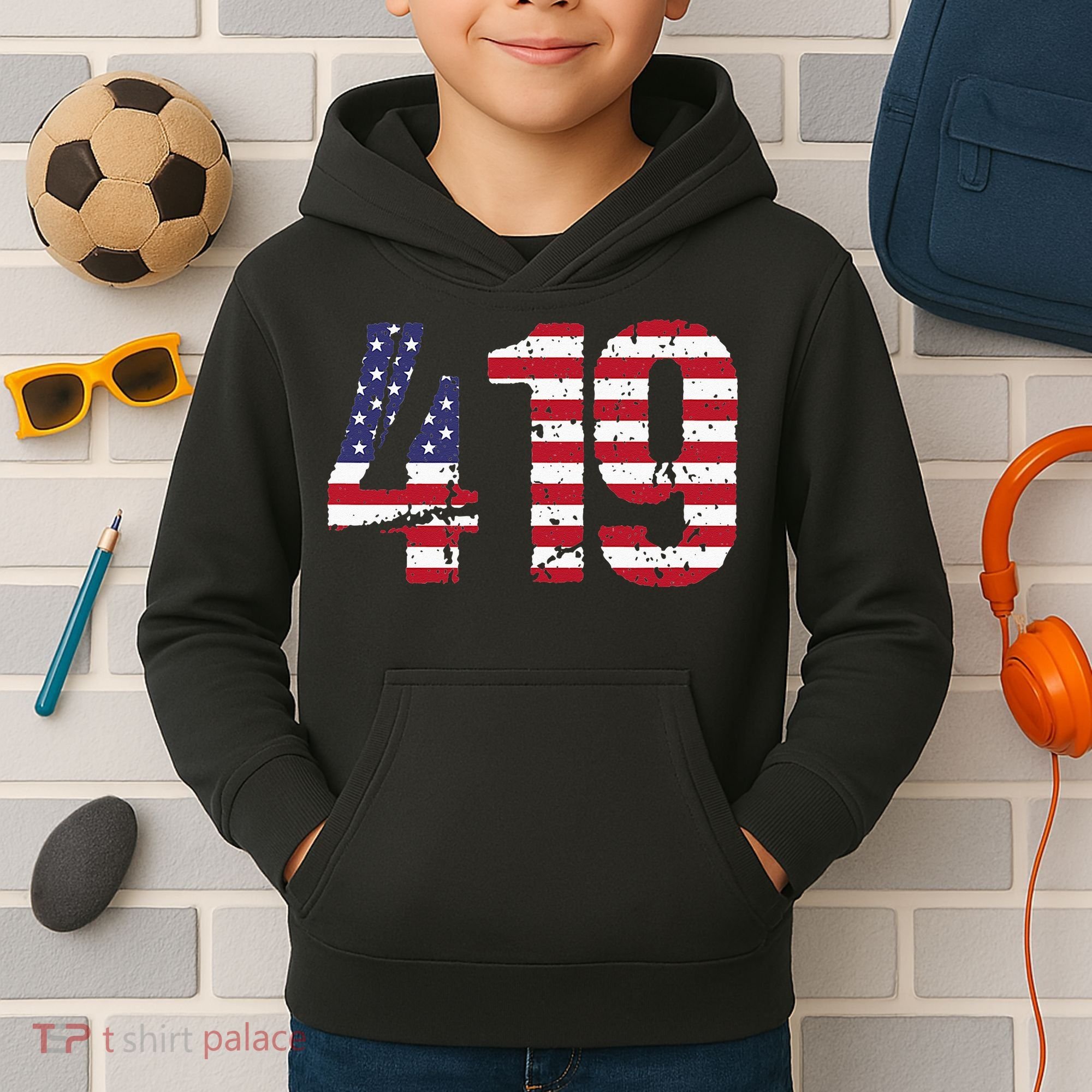 419 Ohio Area Code Kids Hoodie