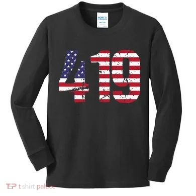 419 Ohio Area Code Kids Long Sleeve Shirt