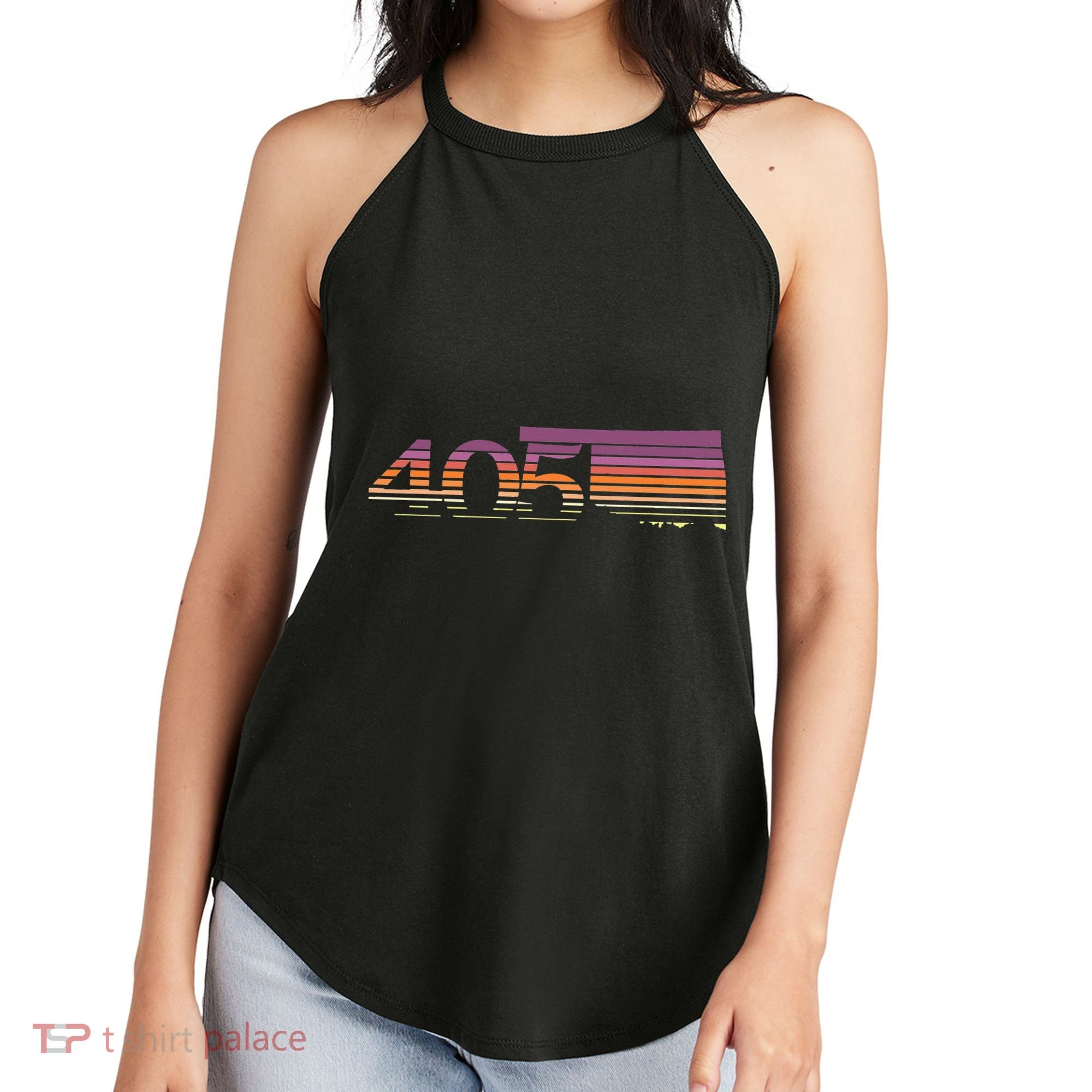 405 Oklahoma City Souvenir Gift Okc Women's Perfect Tri Rocker Tank