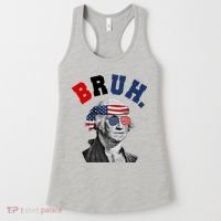 4th Of July George Washington Bruh Usa Funny Festive Women's Tank Top thumb 0